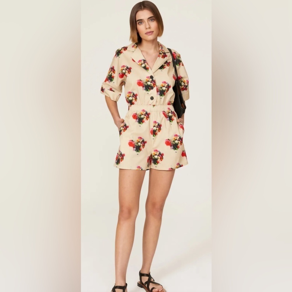 Adam Lippes x RTR Blurry Floral Romper Size 10 - Picture 1 of 8